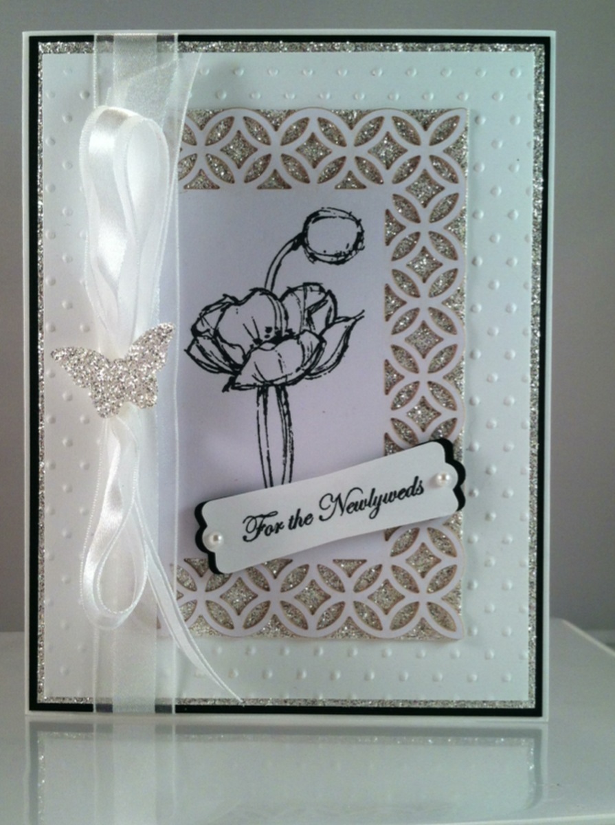 Handmade card Spellbinders Special occasion Wedding Bridal Bride and Groom Wedding card Wedding gift Happy wedding day